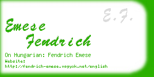 emese fendrich business card